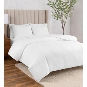 WelHome Cotton Linen Relaxed Duvet Cover 3 Piece Set King/Cal King Blush New